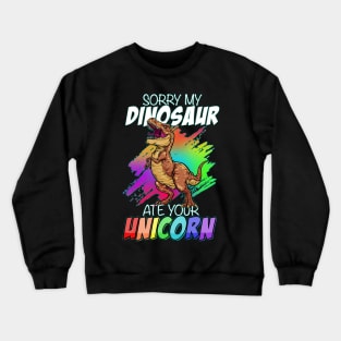 Funny T-Rex Unicorn Dinosaur Unicorn Crewneck Sweatshirt